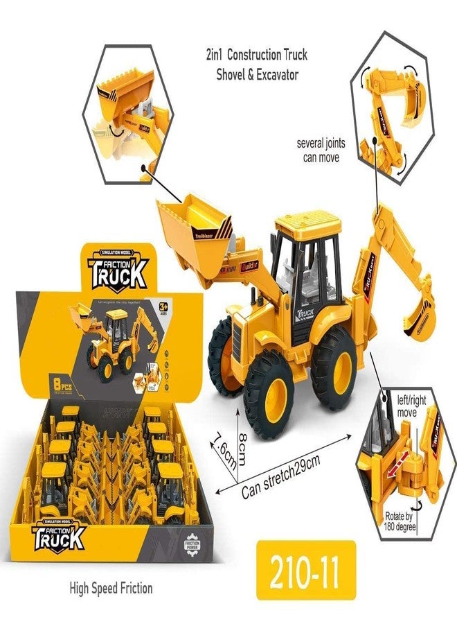 GETNAKSH Construction Bulldozer Excavator Loader Truck Vehicles for Kids Building Vehicle Engineer Toys for 3 4 5 Year Boy Toddlers Unbreakable Toy for Kid (201-11) Multicolor - Image 2